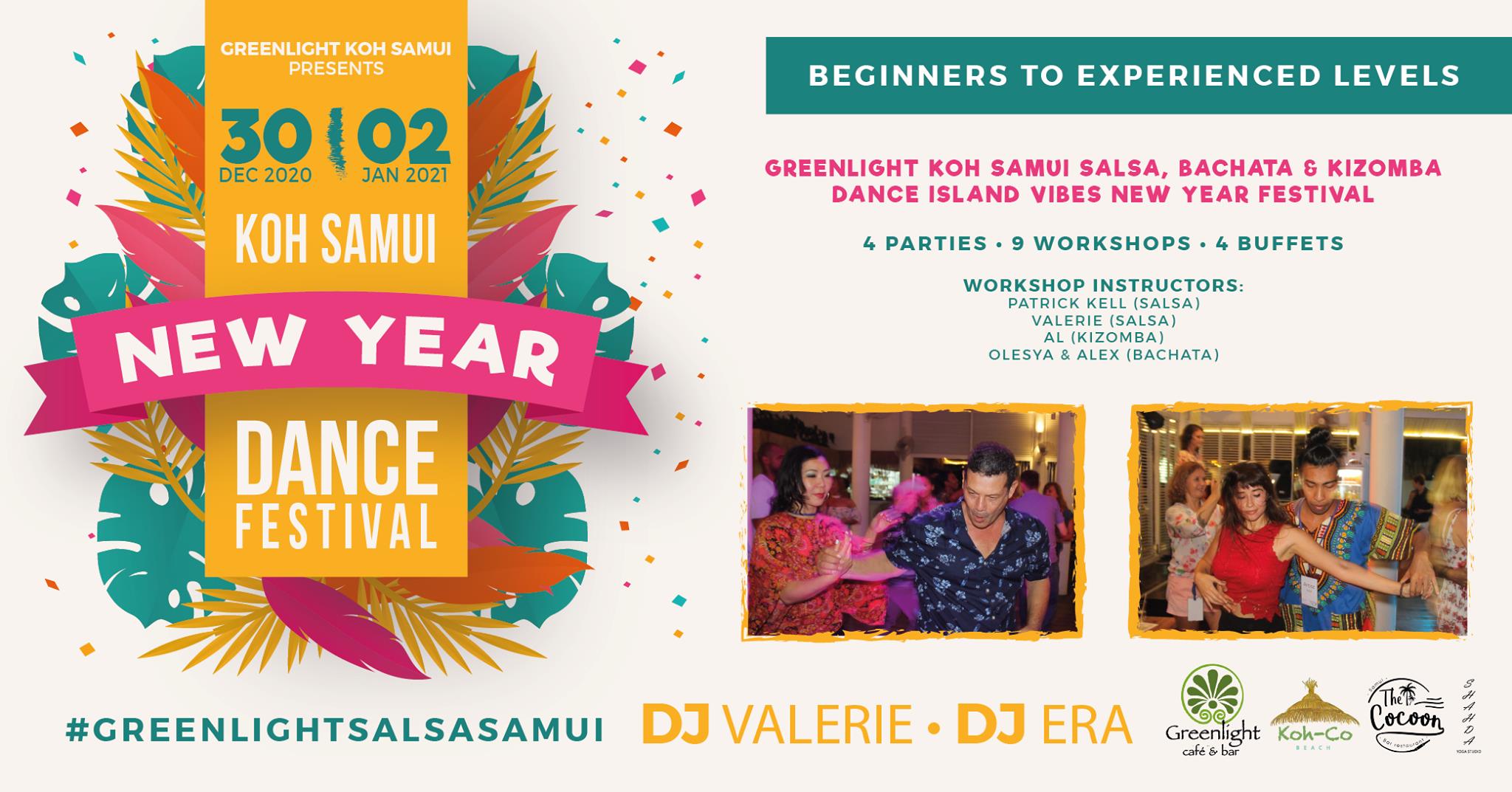 Greenlight Salsa, Bachata, Kizomba Koh Samui Island Vibes New Year Dance Festival