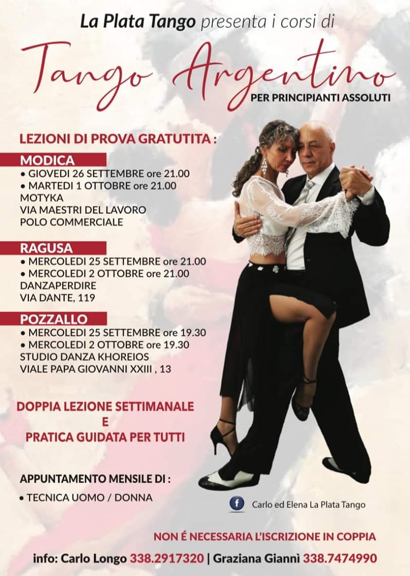 Lezioni Prova Gratuita Tango Argentino Ragusa Modica Pozzallo