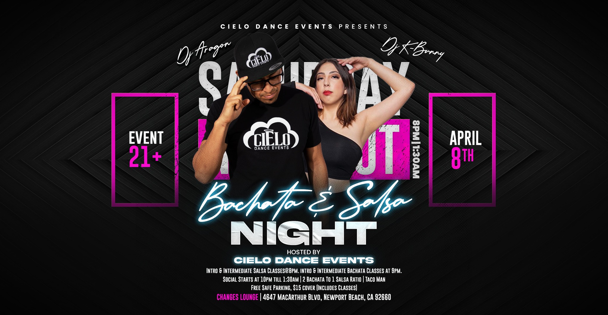 Bachata & Salsa Saturday Event - April 8th