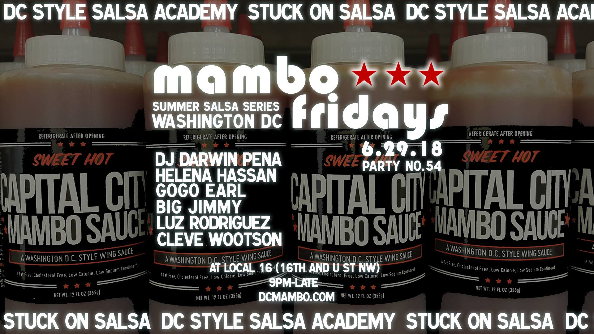 Mambo back on U St! Mambo Fridays 6.29.18 Guest list
