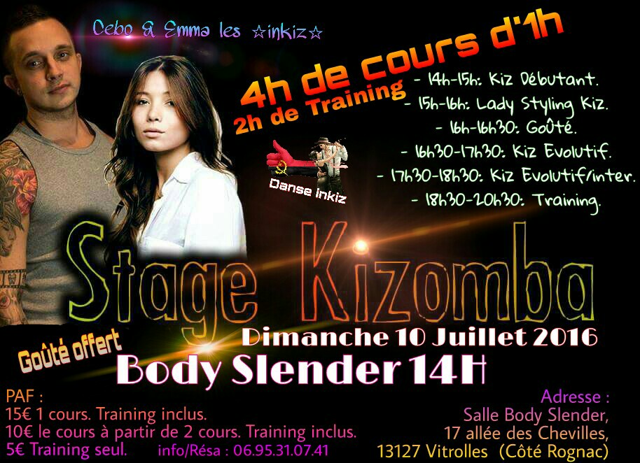 Stage Kiz Cebo Emma - Body Slender Vitrolles
