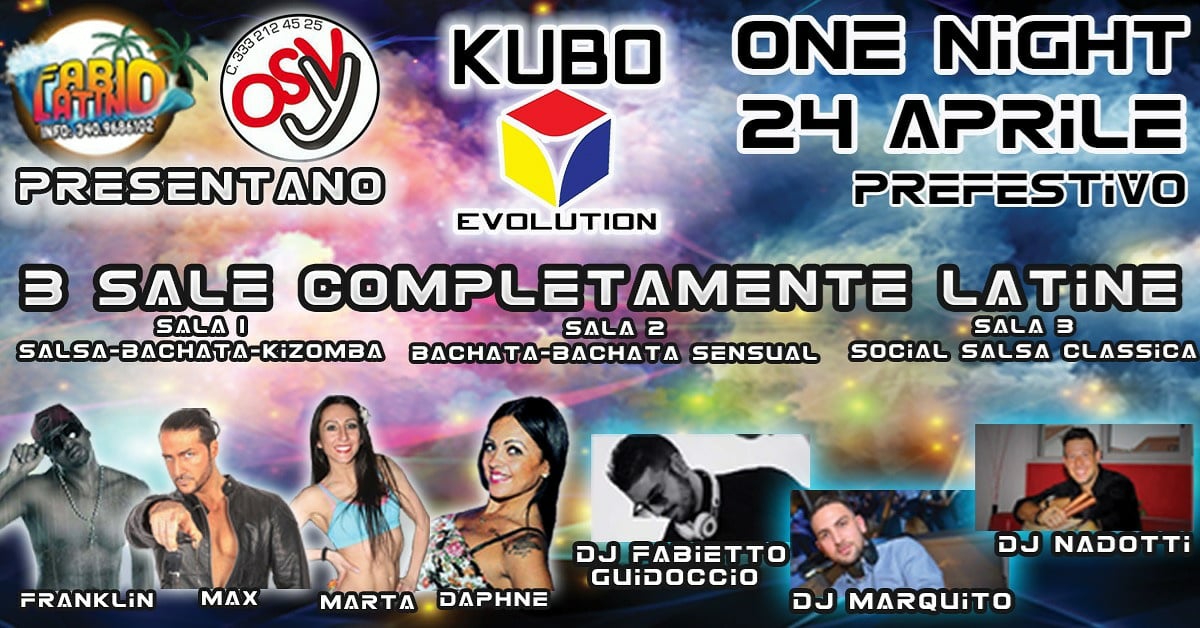 Martedì 24 Aprile - Kubo Evoluton