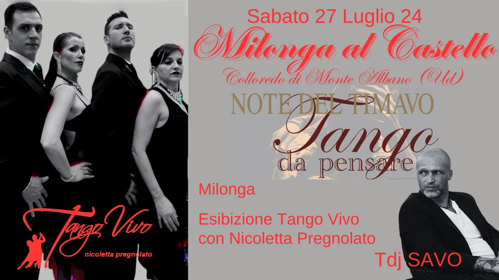 Milonga al Castello-Milonga al Castello - esibizione Tango vivo e Nicoletta Pregnolato -TDJ Savo