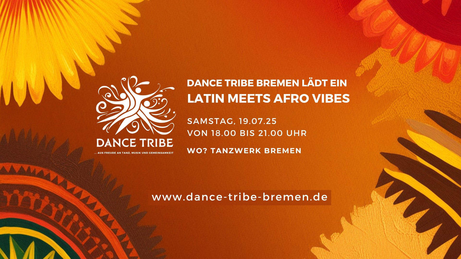 Dance Tribe Bremen - am 19.07. im tanzwerk studio mit DJ EM Solimar und DJ Wolfspirit