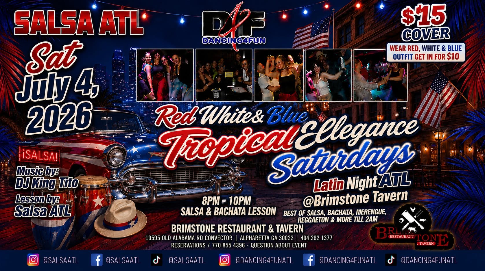 Red White & Blue Tropical Elegance Latin Night - Featured performanc by Roy & Darius
