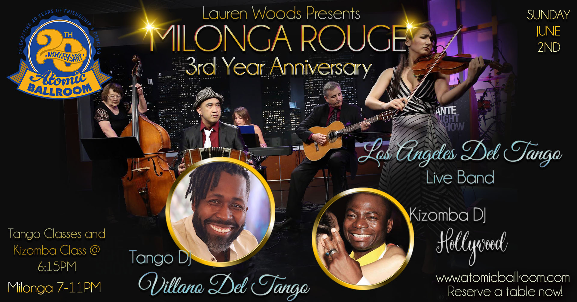 Milonga Rouge and Atomic ANNIVERSARY CELEBRATION!