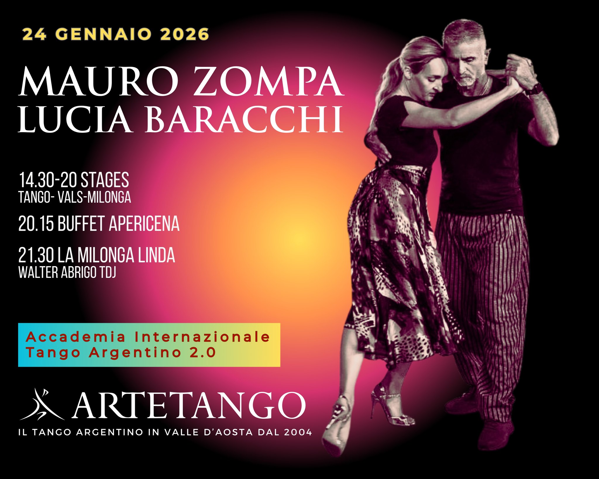STAGE DI TANGO CON MAURO ZOMPA e LUCIA BARACCHI + LA MILONGA LINDA