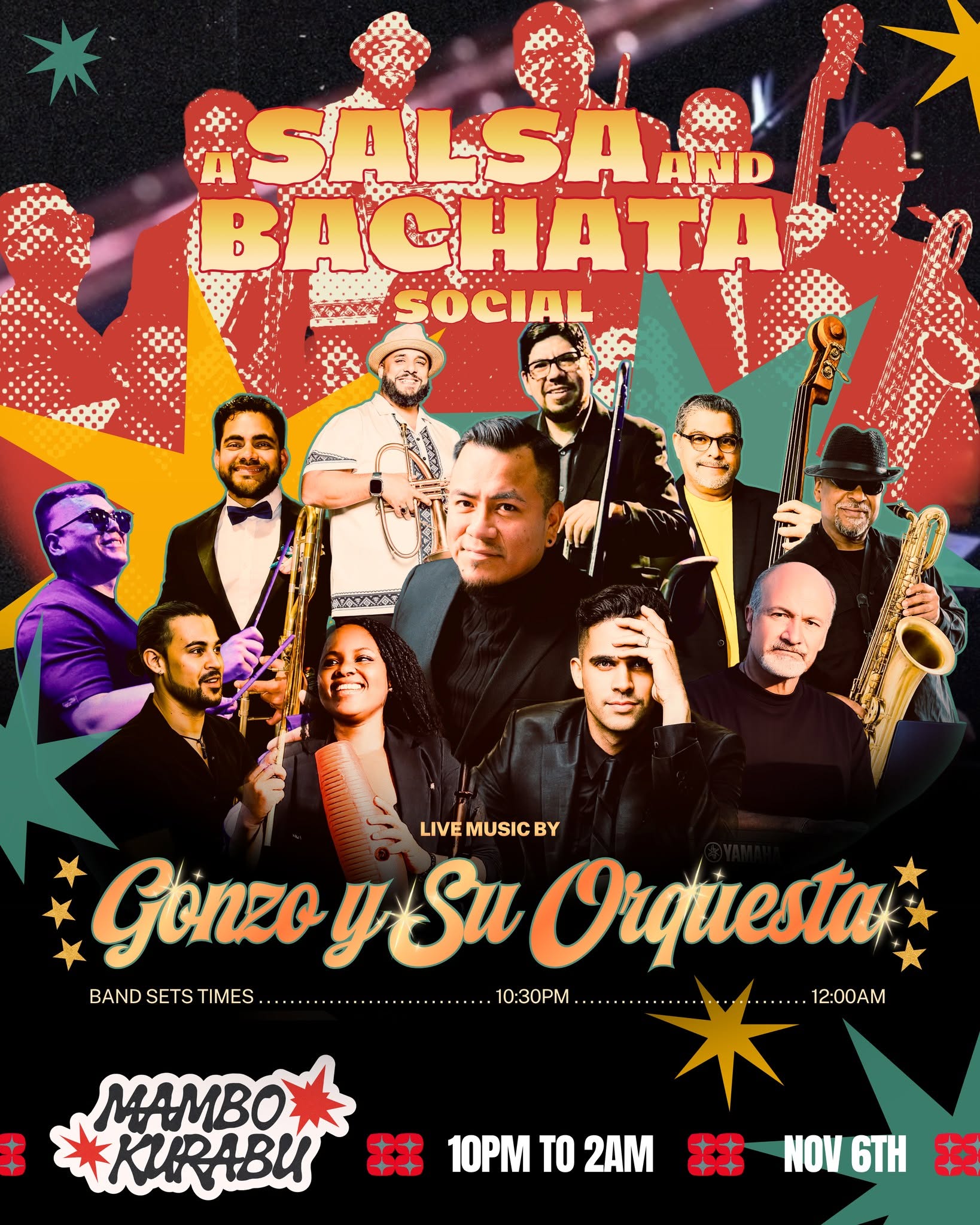Salsa & Bachata Social: SALSA EN VIVO🎺🪩🪘🎹💃🏽🎶