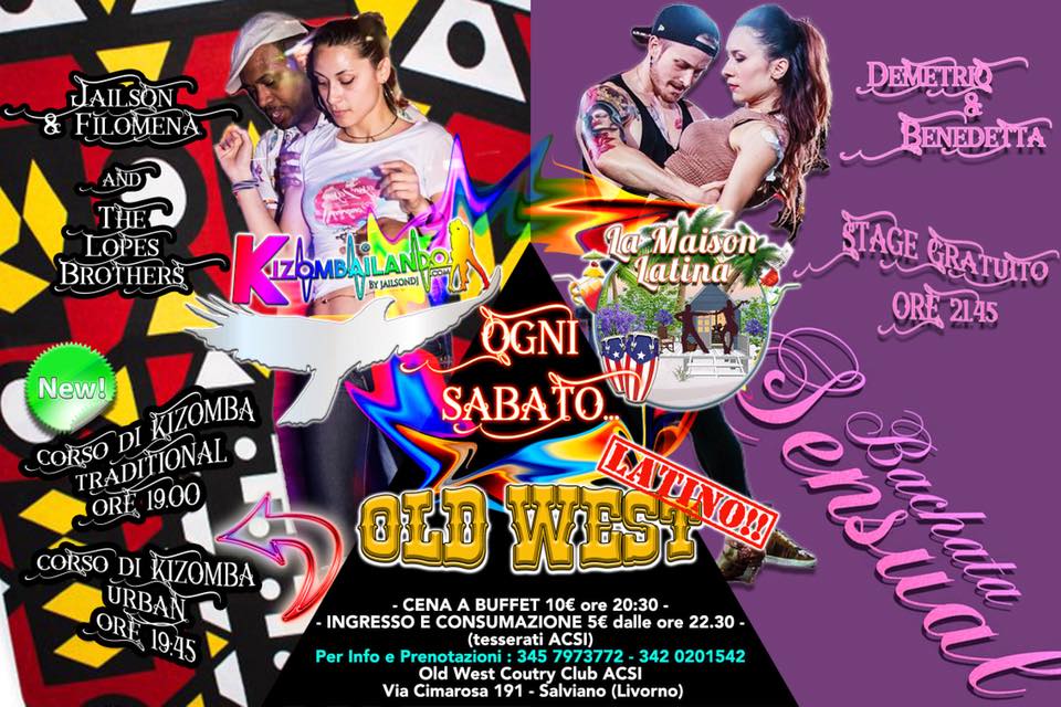 Corsi di Kizomba Traditional e Urban : Ogni Sabato all’Old West!