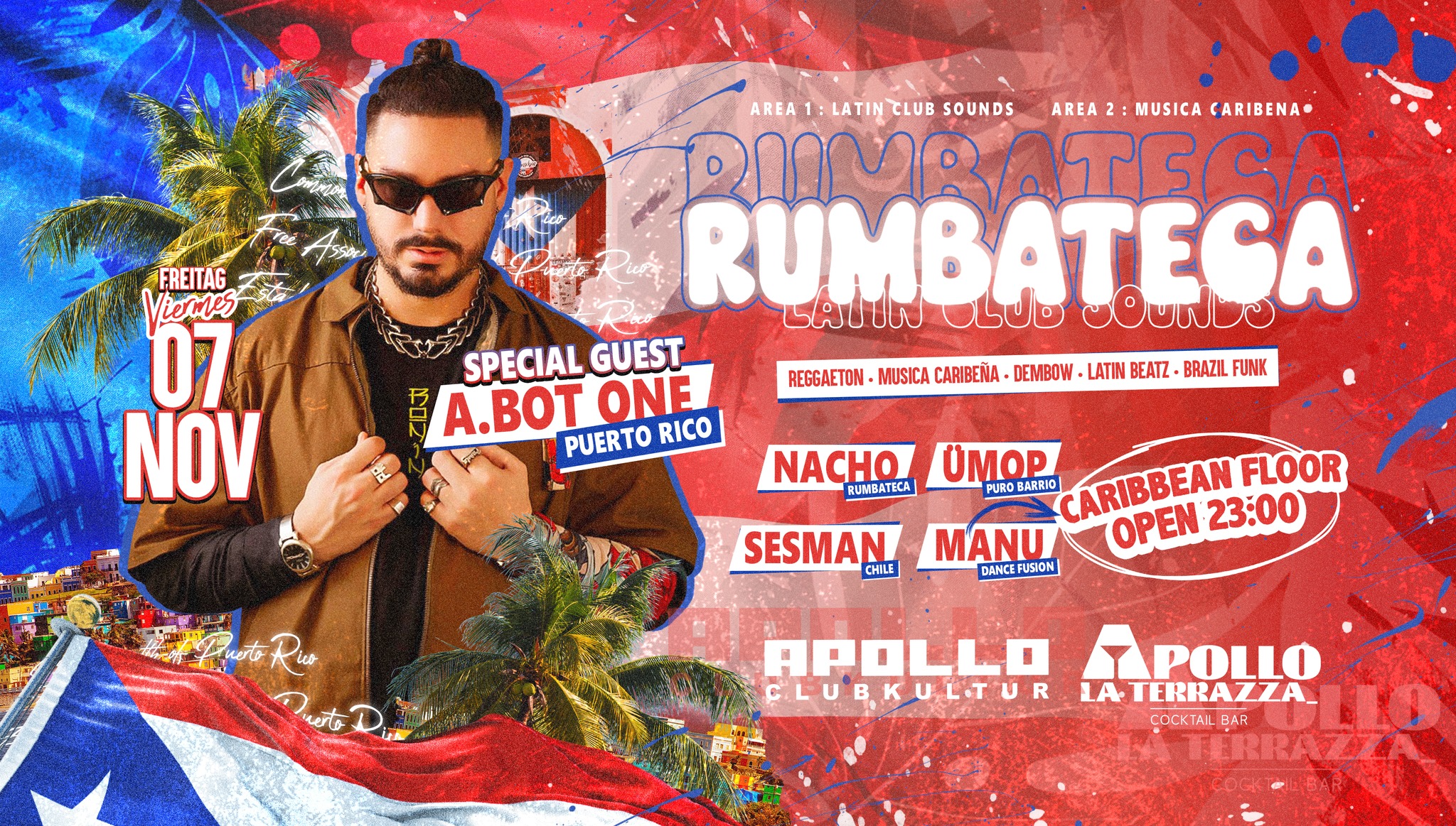 FR 07.11 • RUMBATECA w DJ A.BOT.ONE (Puerto Rico) • Latin Club Sounds • Club Apollo Aachen