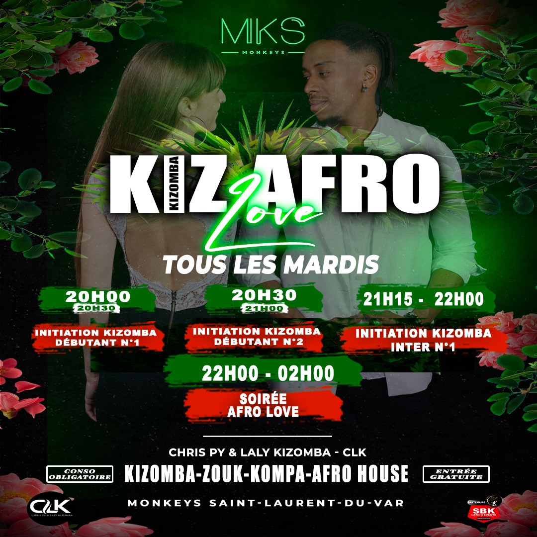 Cours & Soiree Kiz Afro Love (Monkeys)