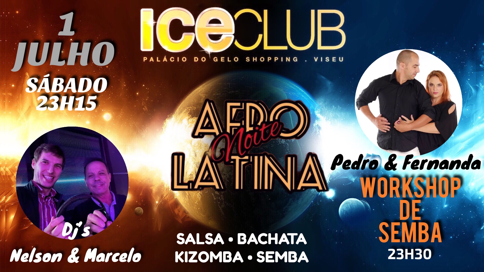 Noite Afrolatina - Ice Club Viseu - Workshop gratuito Semba