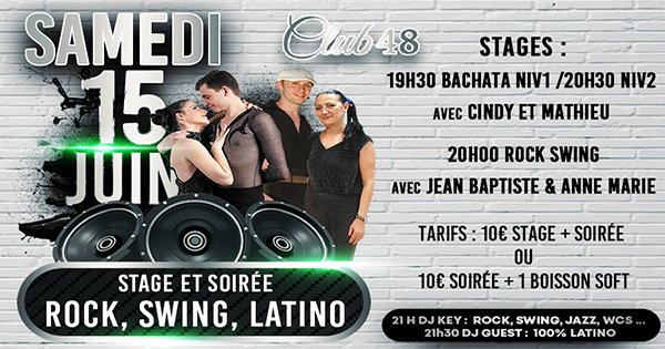 STAGES ET SOIREE ROCK, SWING & LATINO