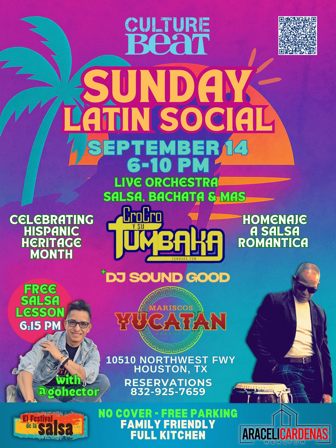 Sunday Latin Social with LIVE Orchestra: CroCro y Tumbaka No Cover! 9 14