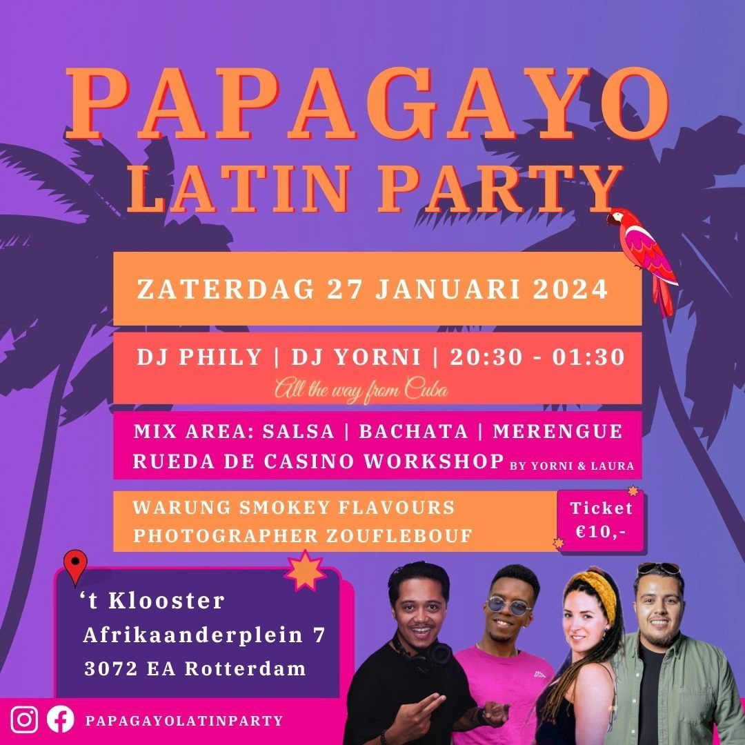 Papagayo Latin Party AT NIGHT!