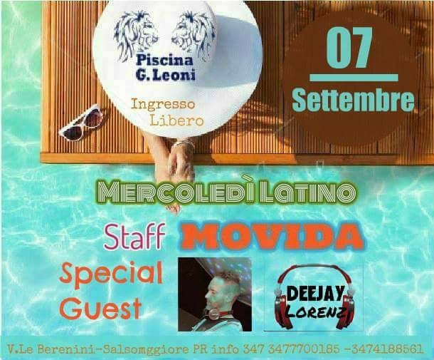 Mercoledì 7 Settembre. Piscina Leoni, Salso Maggiore