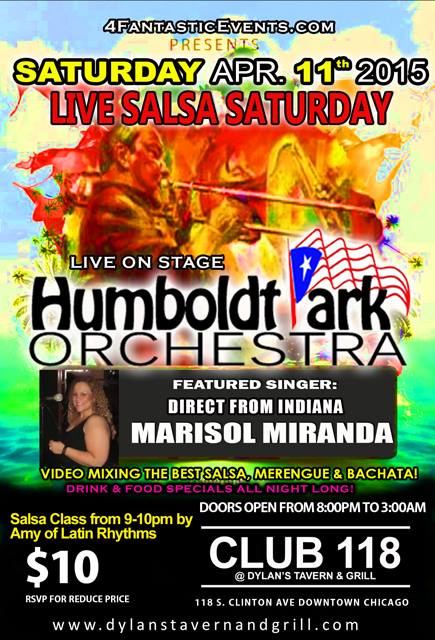 Live Salsa Saturday @ Club 118 - Humboldt Park Orchestra ft. Marisol Miranda