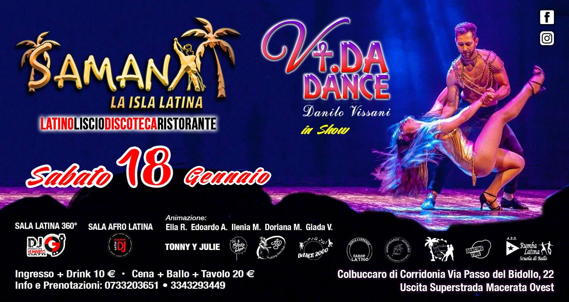 ✱SAMANÀ LATINO✱ Sabato 18 Gennaio 2020