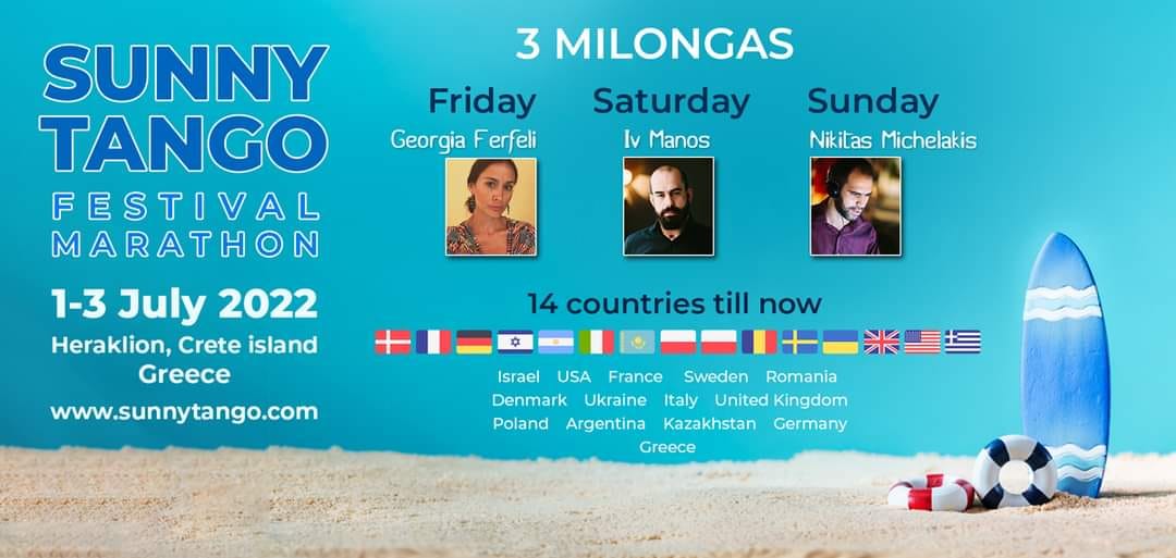 Sunny Tango Festival & Marathon, 1-3 July 2022, Heraklion Crete island, Greece