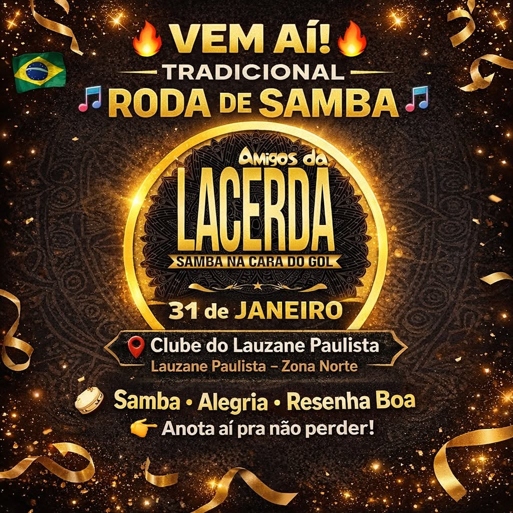 Primeira do ano no Clube do Lauzane,nossa tradicional Roda de Samba
