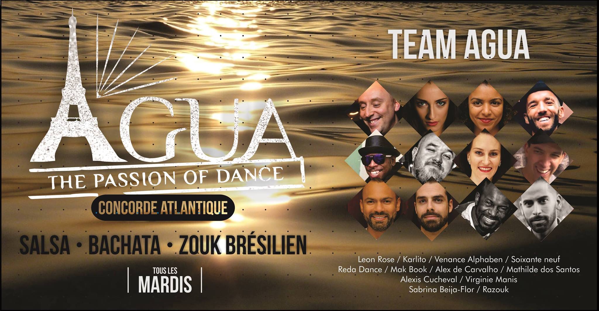 AGUA Paris: 3 salles (Salsa Bachata Zouk Brésil) Tous les mardis