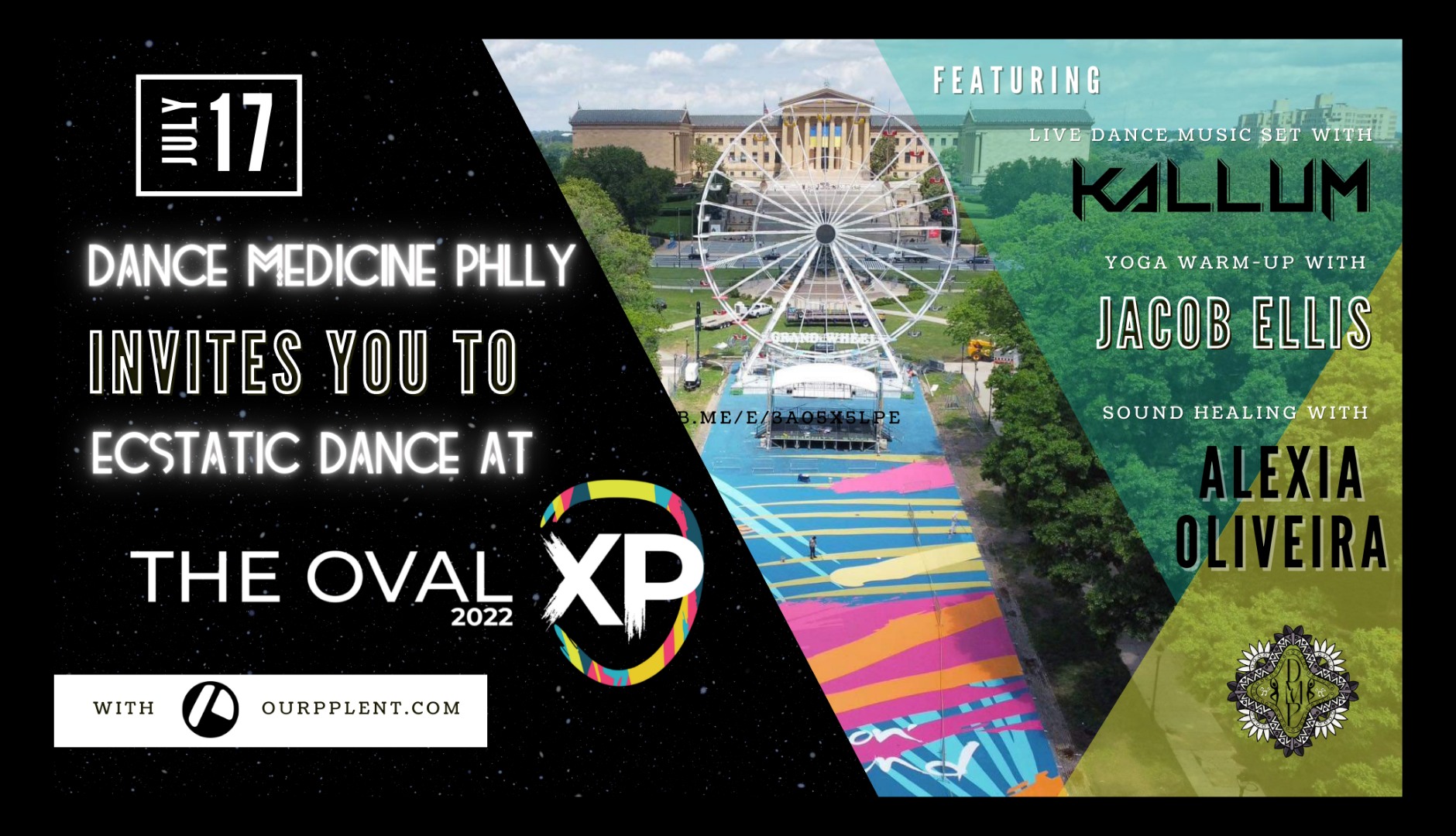 Dance Medicine Philly Ecstatic Dance at The OVAL XP in Center City, Philly
