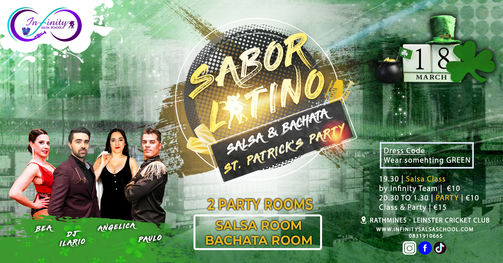 Salsa & Bachata St. Patrick's Party