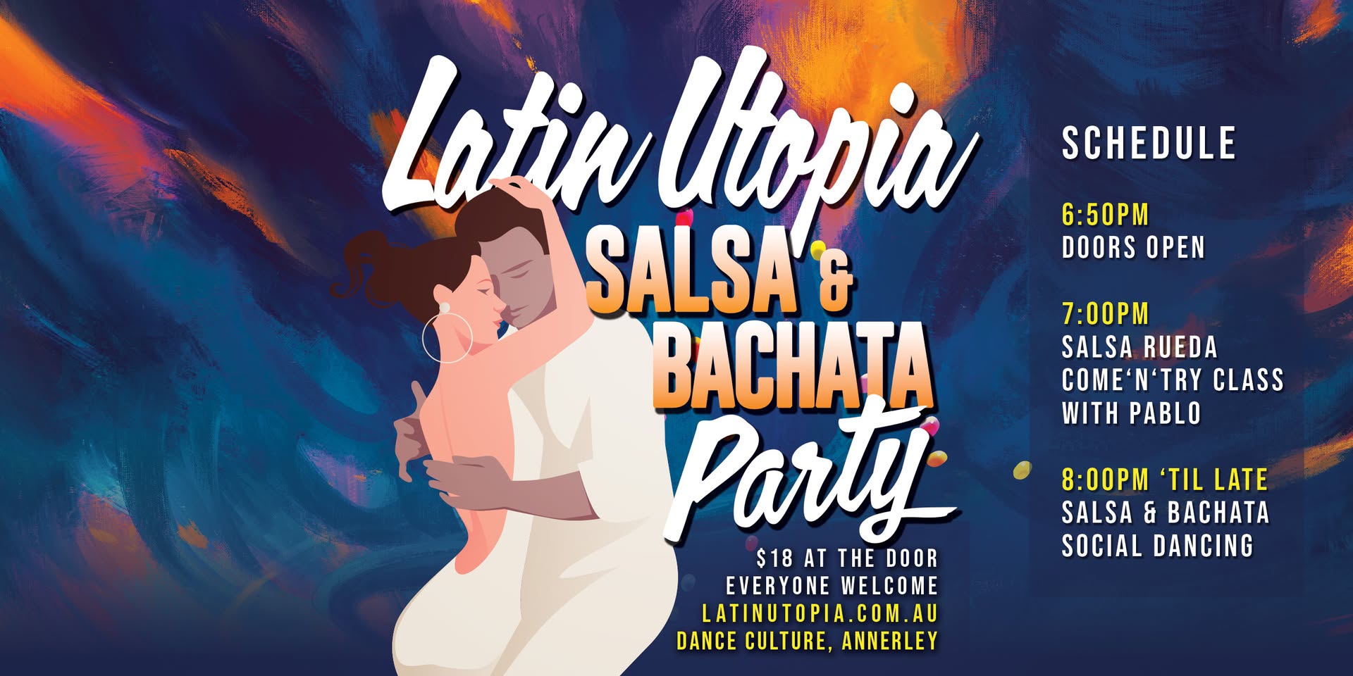 Salsa & Bachata Party Plus Rueda Come'n'Try Class Latin Utopia