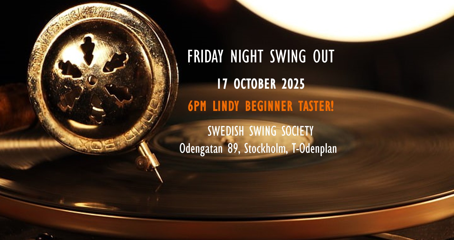 Friday Night Swing Out - 17 October 2025!