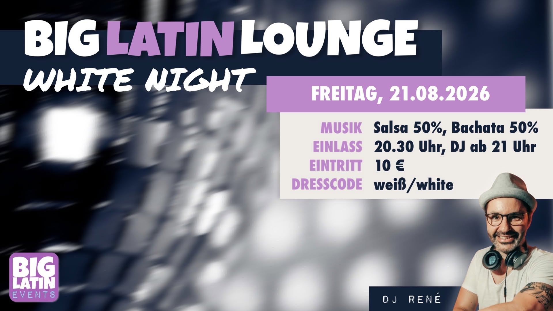 BIG LATIN LOUNGE - White Night Salsa & Bachata Social (50 50 Edition)