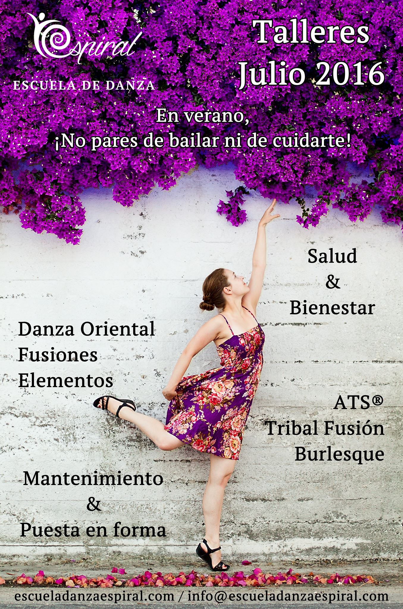 Talleres Julio 2016 en Escuela de Danza Espiral