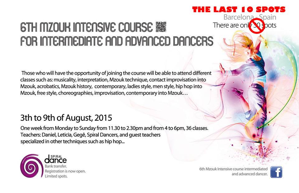6th Mzouk intensive course intermediated and advanced dancer