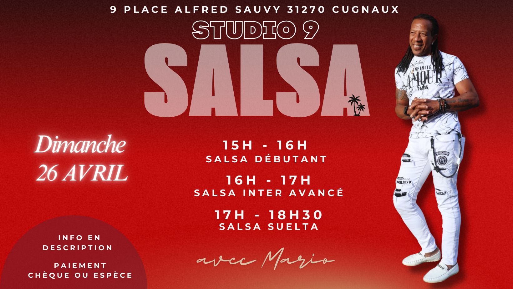 Stage Salsa avec Mario 26 avril