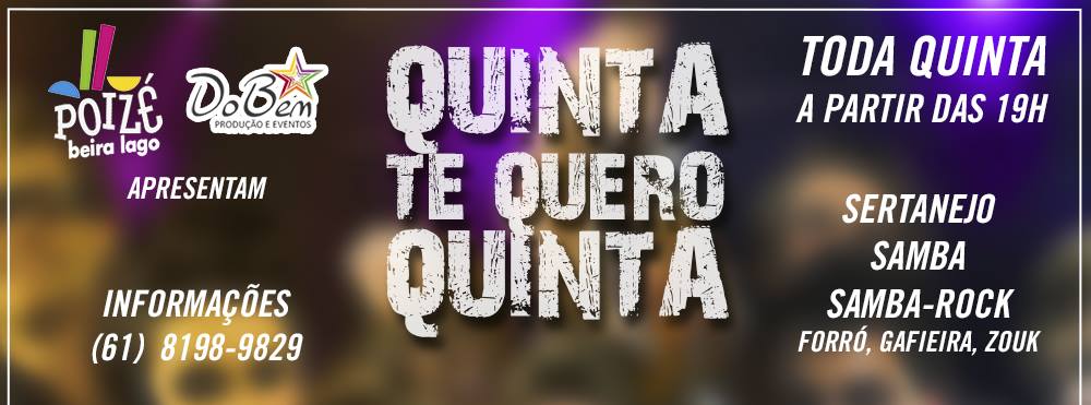 QUINTA TE QUERO QUINTA - Sertanejo, Samba, Samba Rock e Dança