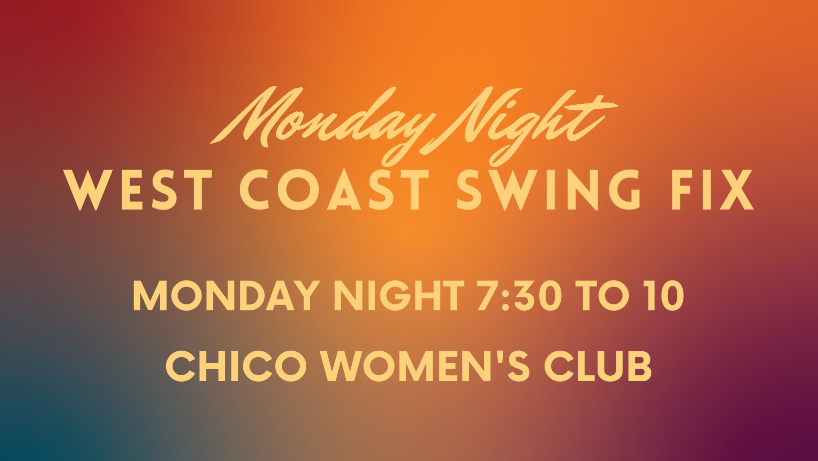 Monday Night West Coast Swing Fix