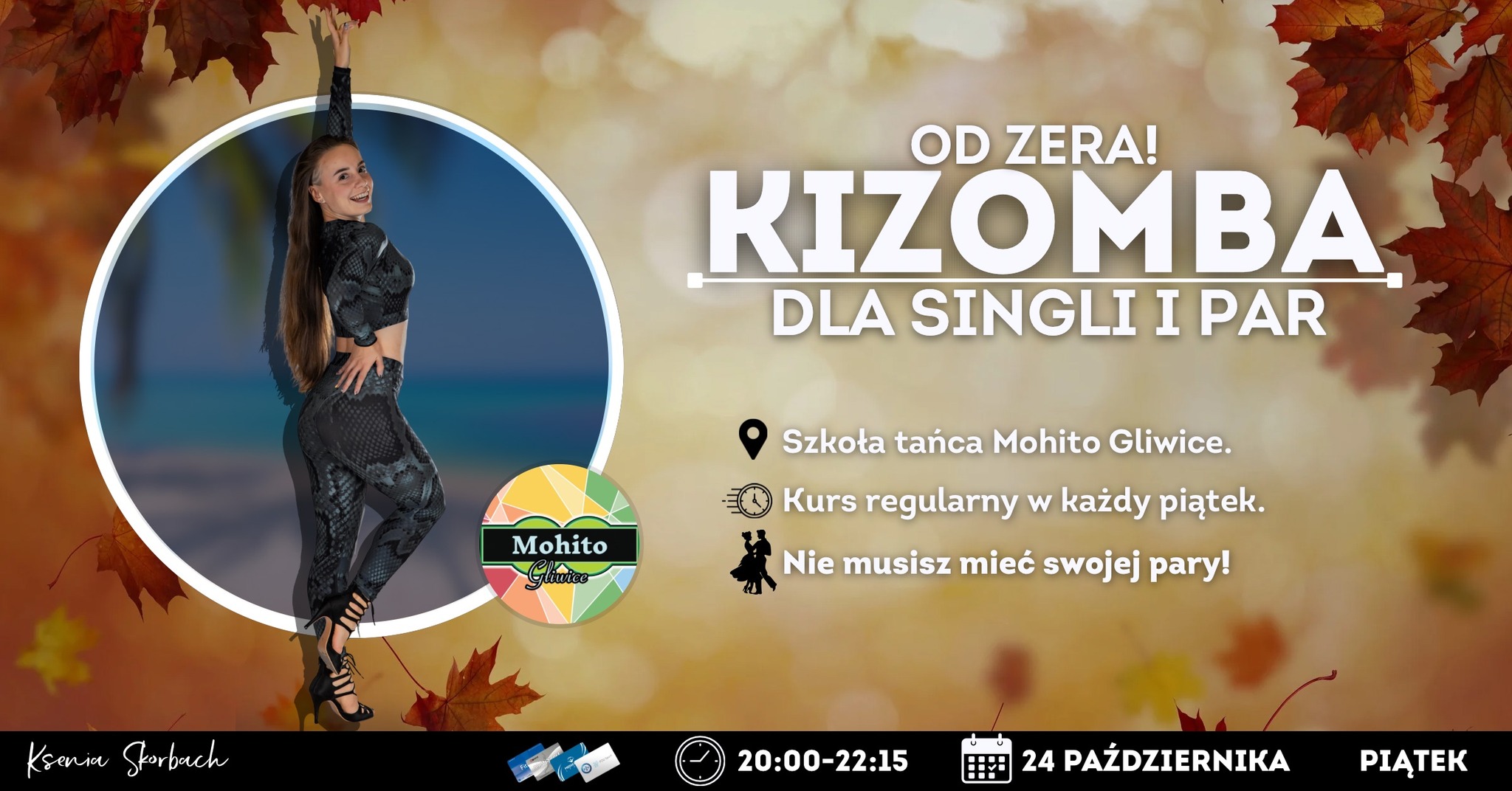 KIZOMBA OD ZERA Z KSENIĄ SKORBACH W SZKOLE TAŃCA MOHITO GLIWICE!