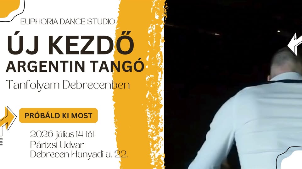 Új Kezdő Argentin Tangó Tanfolyam Debrecenben