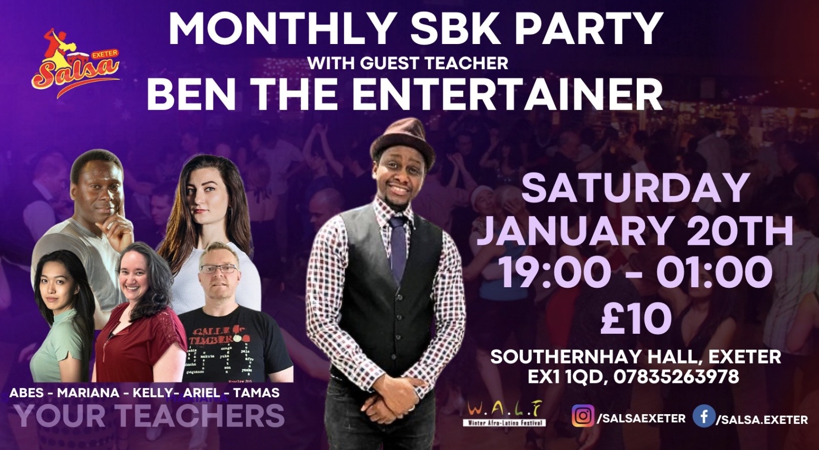 Special SBK classes and party with Guest Teacher Ben TheEntertainer