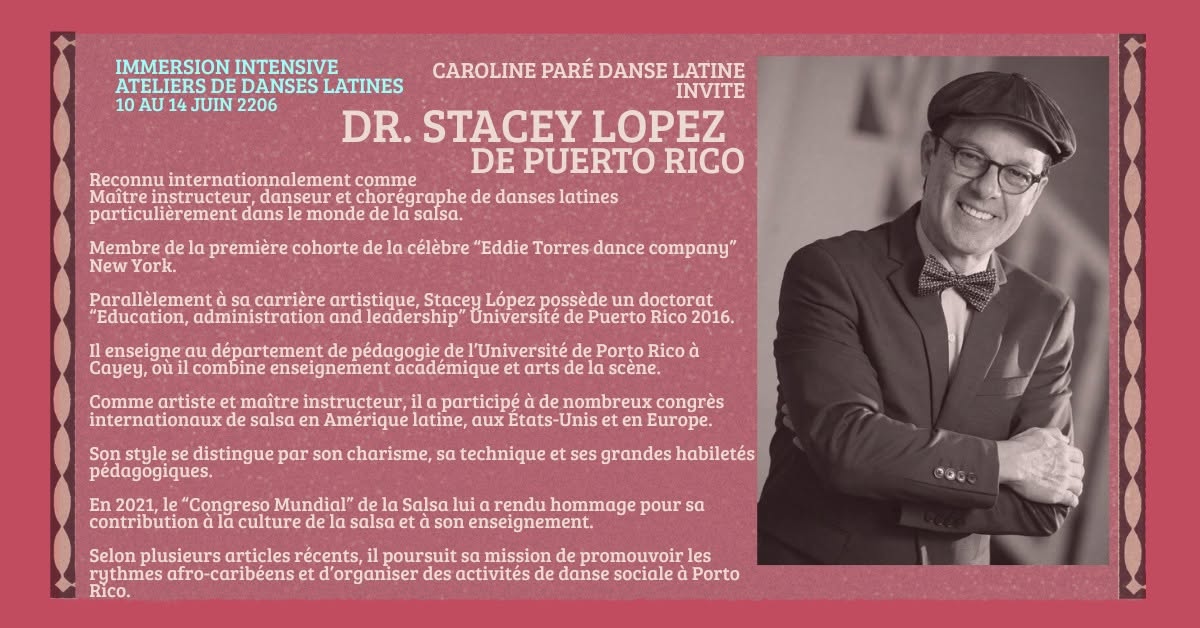 Immersion intensive! Salsa et danses latines avec le maître Dr. Stacey Lopez