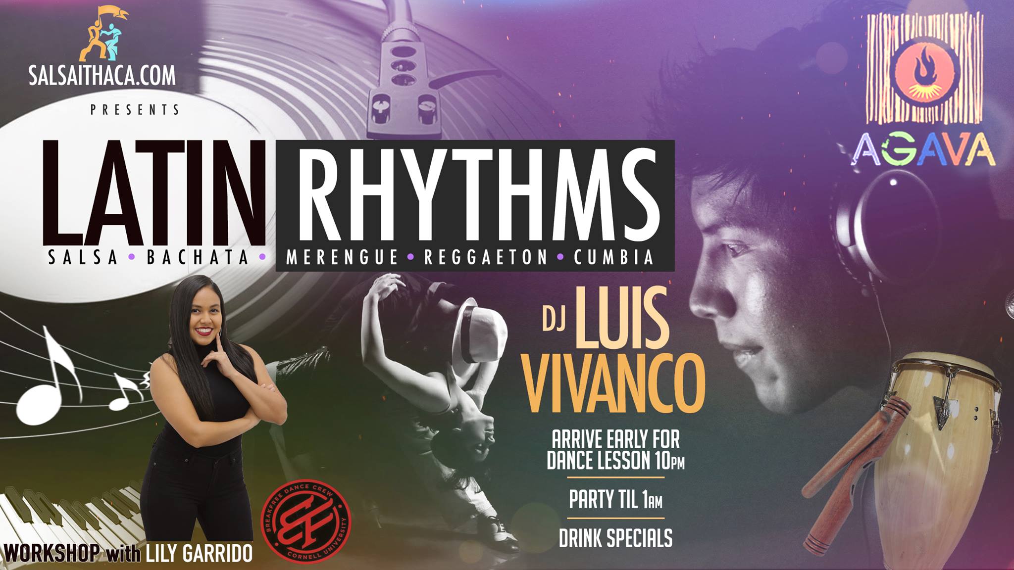 SALSA NIGHT Latin Rhythms w. DJ Luis VA & Guest Instructor Lily