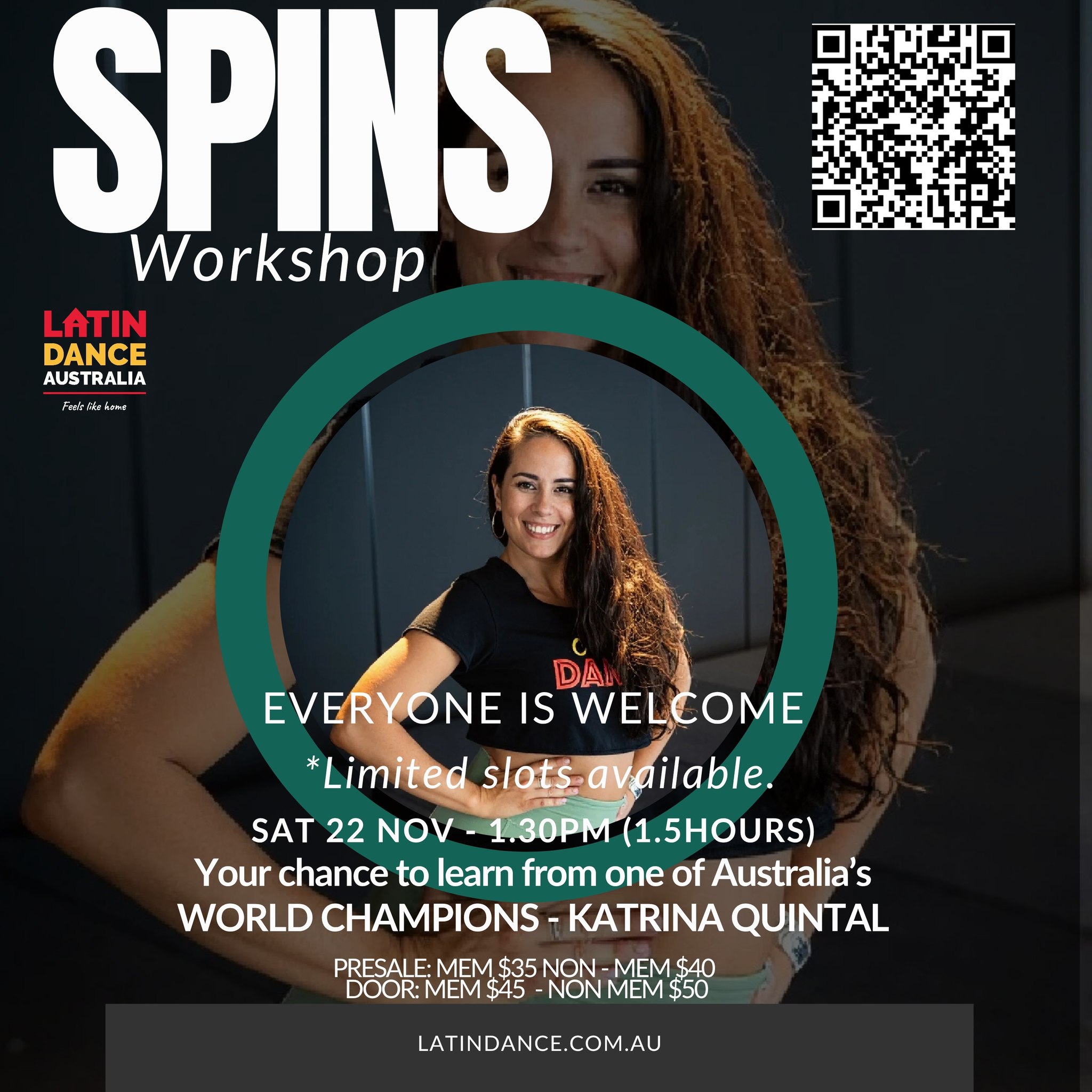 SPINS WORKSHOP with WORLD CHAMPION KATRINA QUINTAL