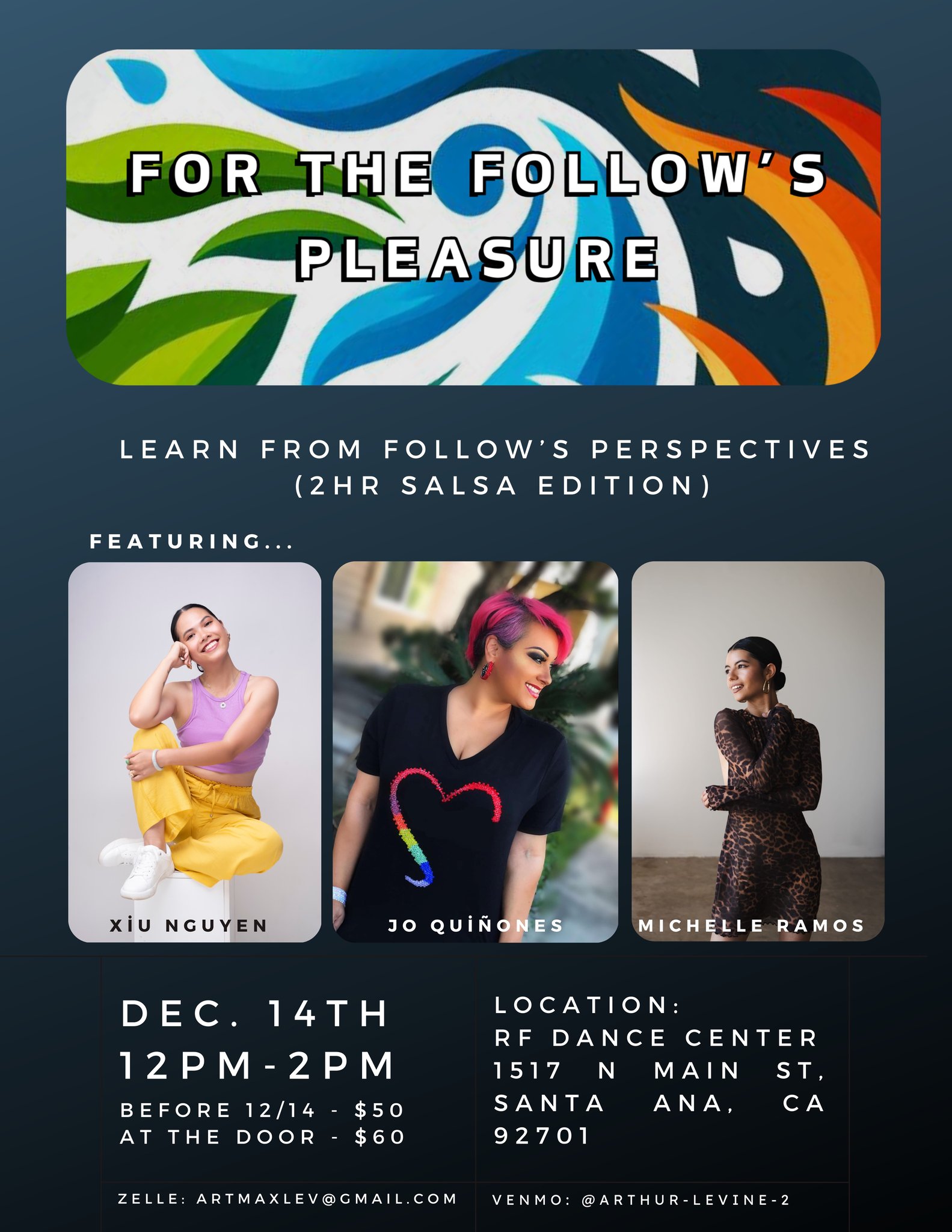 For the follow’s pleasure workshop (salsa edition)