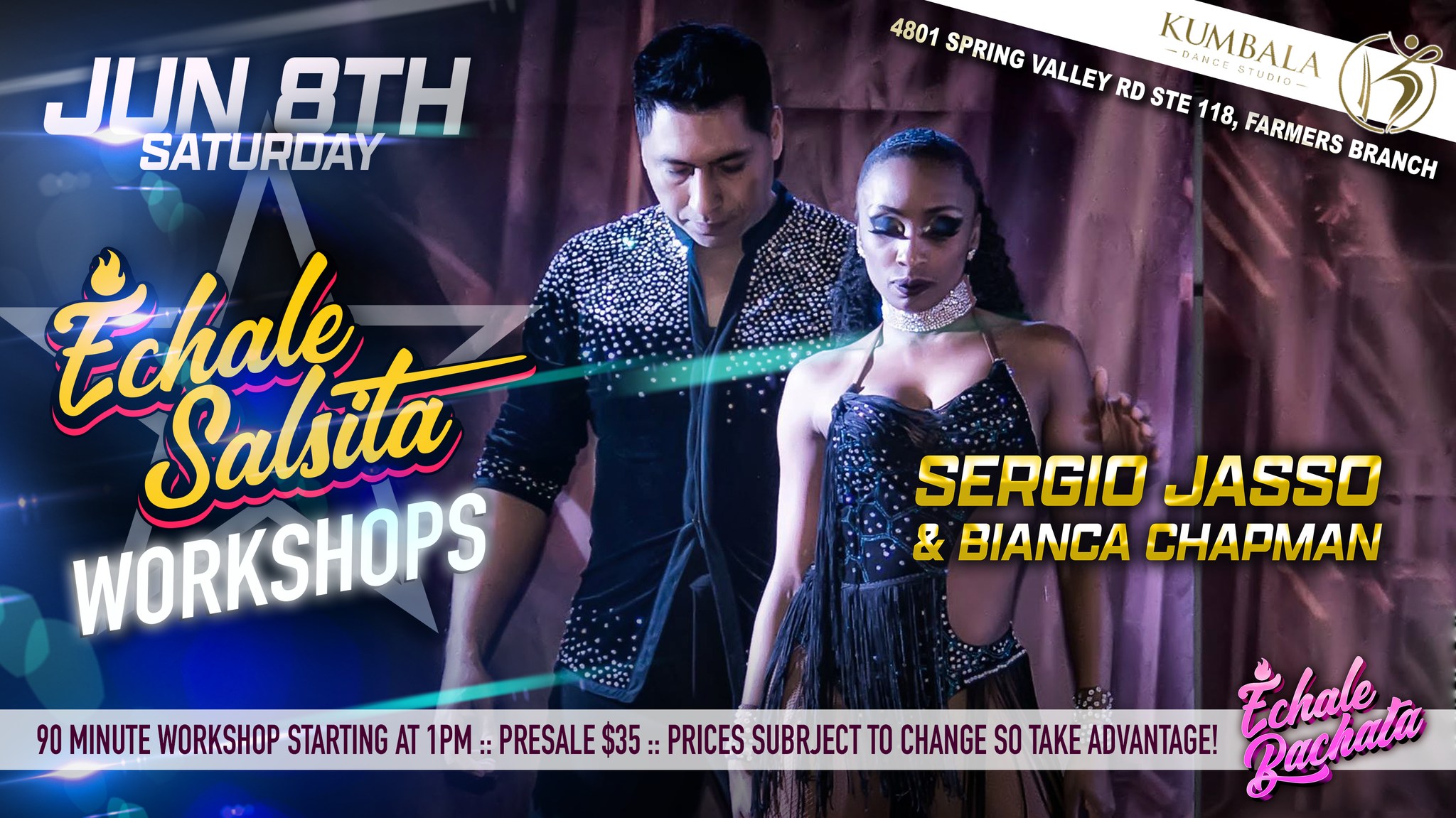 Workshop with Sergio Jasso & Bianca Chapman in Dallas!