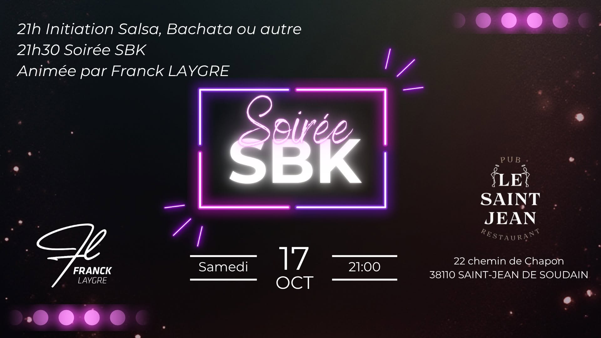 Soirée SBK avec initiation au Saint Jean