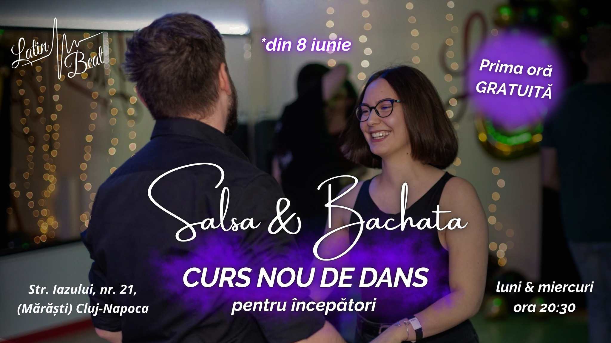 Curs Salsa & Bachata pentru Începători (din 8 iunie)💃🏻🕺🏻