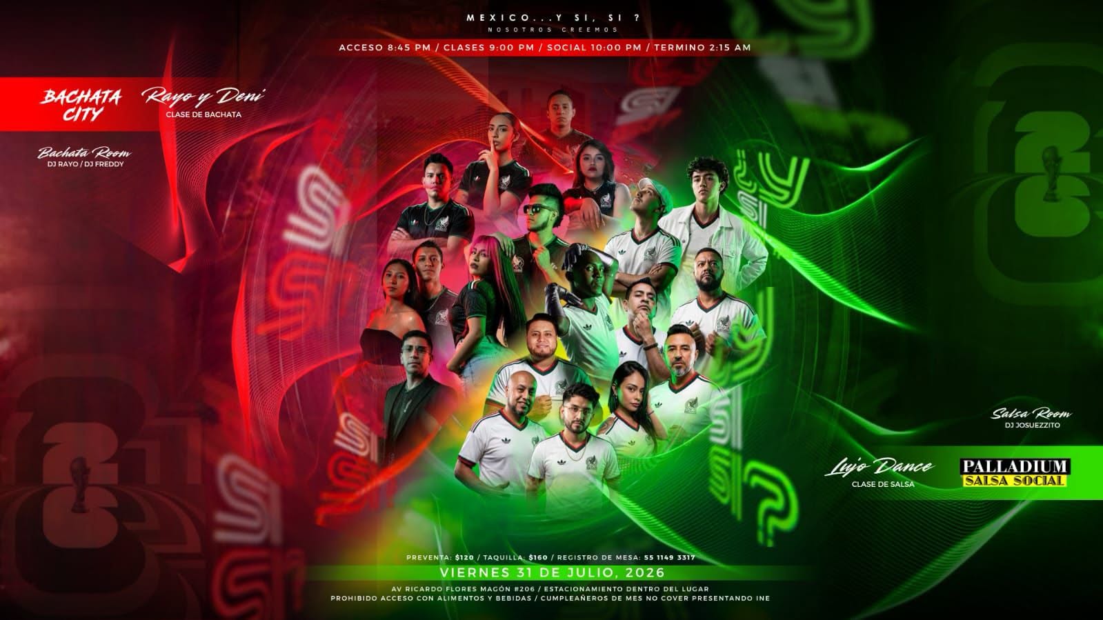 PALLADIUM SALSA SOCIAL- JULIO ⭐🇲🇽⚽