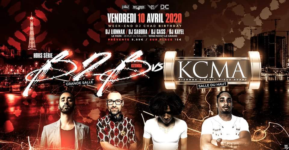 **Annulée** Back2BasicKizomba x KCMA Vendredi 10 Avril 2 Salles