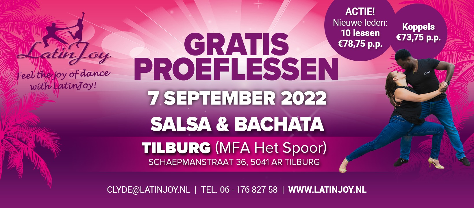 Gratis proeflessen salsa & bachata in Tilburg