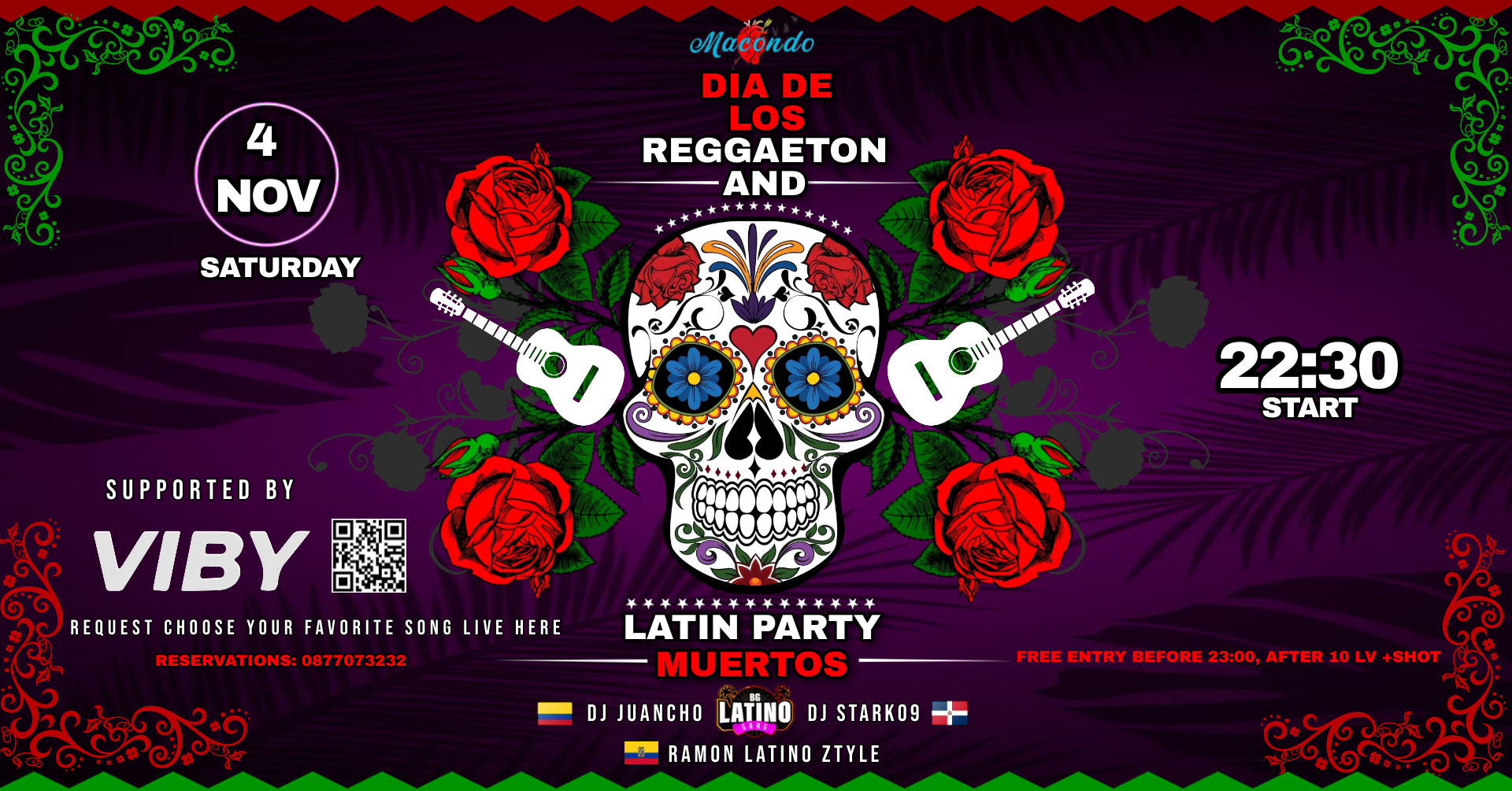 FIESTA DIA DE LOS MUERTOS & REGGAETON AND LATIN PARTY & DJ JUANCHO DJ STARK09 RAMON LATINO ZTYLE