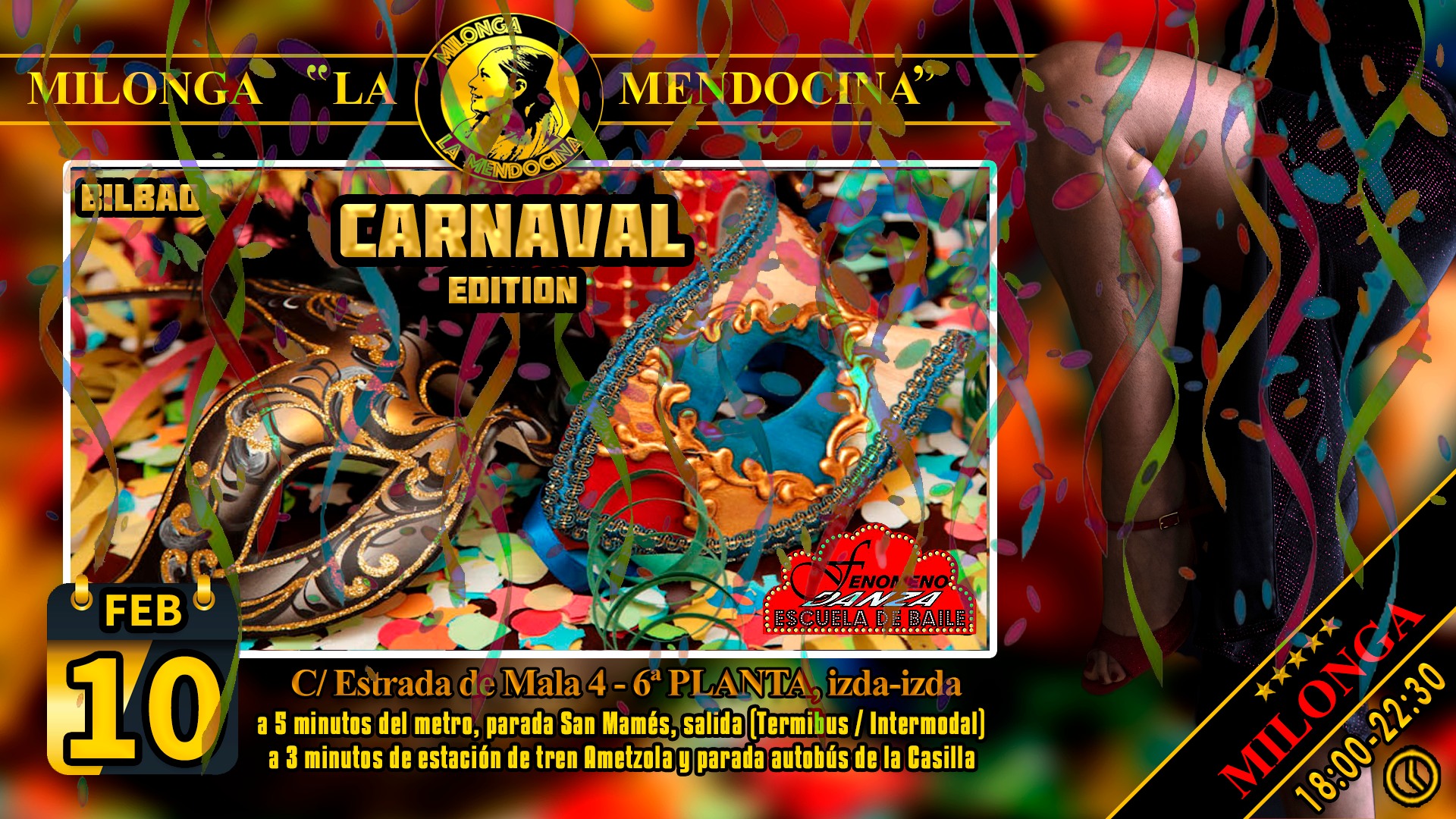 Milonga de CARNAVAL La Mendocina 10 de Febrero de 2024